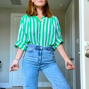 Vintage Bright Button-Down Shirt